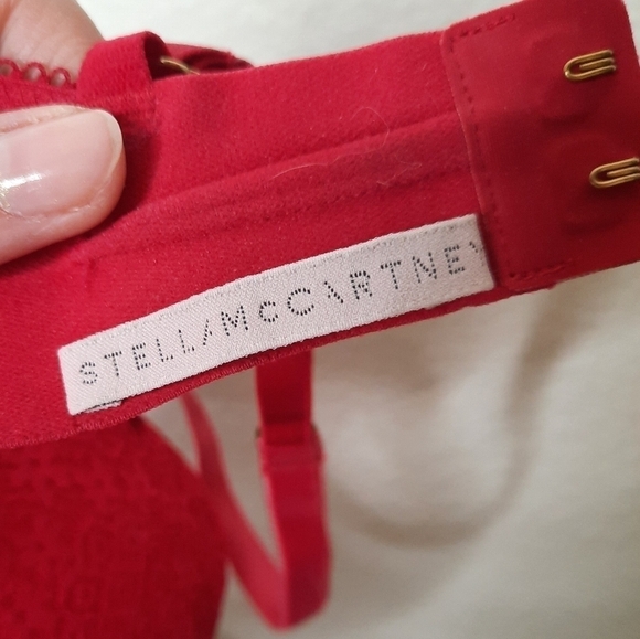Stella McCartney Red Millies Lace Balconett Bra 32D - Picture 4 of 6